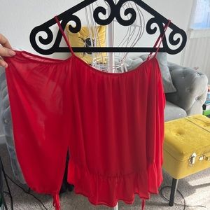 Red women's blouse in XS size in perfect condition